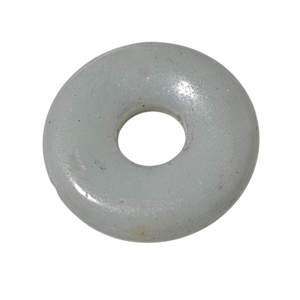 White Jade Donut Pendant for Necklace DIY Fashion Jewelry Classic Minimalist